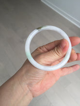 Load image into Gallery viewer, 55.8mm certified 100% natural white sunny green purple slim round cut jadeite jade bangle BL90-4666