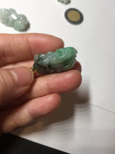 Load image into Gallery viewer, 100% natural type A sunny green jadeite jade 3D PiXiu (貔貅) pendant group AX150