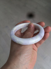 Load image into Gallery viewer, 56.1mm certified 100% natural icy light white/green/purple jadeite jade bangle AX9-0638