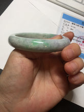 Load image into Gallery viewer, 59mm Certified Type A 100% Natural sunny green purple Jadeite Jade bangle BP40-1180