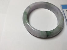 Load image into Gallery viewer, 57.7mm certified 100% natural Type A light green yellow purple(FU LOU SHOU) chubby jadeite jade bangle PA191-4761