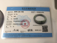 Load image into Gallery viewer, 57.7mm certified 100% natural Type A light green yellow purple(FU LOU SHOU) chubby jadeite jade bangle PA191-4761