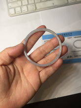 Load image into Gallery viewer, 50mm Certified Type A 100% Natural icy watery light purple white slim Jadeite Jade bangle PJ53-2054