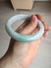 Load image into Gallery viewer, 56.5mm certified 100% natural type A white/light green white purple jadeite jade bangle AH100-0545