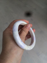 Load image into Gallery viewer, 56.1mm certified 100% natural icy light white/green/purple jadeite jade bangle AX9-0638