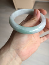 Load image into Gallery viewer, 56.5mm certified 100% natural type A white/light green white purple jadeite jade bangle AH100-0545