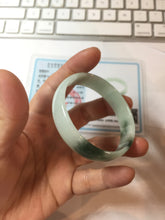 Load image into Gallery viewer, 51.5mm Certified type A 100% Natural light green thin Jadeite Jade bangle PB269-1039