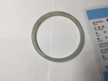 Load image into Gallery viewer, 50mm Certified Type A 100% Natural icy watery light purple white slim Jadeite Jade bangle PJ54-2048