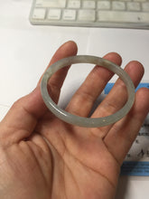 Load image into Gallery viewer, 50mm Certified Type A 100% Natural icy watery light purple white slim Jadeite Jade bangle PJ54-2048