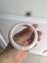 Load image into Gallery viewer, 56.1mm certified 100% natural icy light white/green/purple jadeite jade bangle AX9-0638