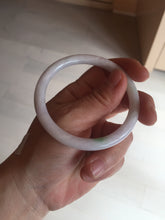 Load image into Gallery viewer, 55mm certified 100% natural white sunny green purple slim round cut jadeite jade bangle BL91-4675