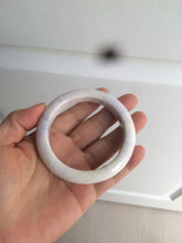 Load image into Gallery viewer, 56.1mm certified 100% natural icy light white/green/purple jadeite jade bangle AX9-0638
