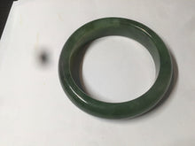 Load image into Gallery viewer, 52.7mm 100% Natural dark green/black nephrite Jade (碧玉) bangle HF36