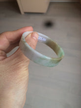 Load image into Gallery viewer, 50.8mm Certified type A 100% Natural sunny green/white/purple thin square Jadeite Jade bangle AM77-2829