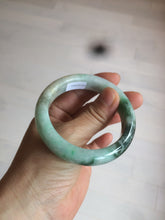 Load image into Gallery viewer, 52.3mm Certified 100% Natural type A sunny green/dark green deep forest Jadeite Jade bangle Deep in the forest AZ8-1651