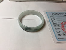 Load image into Gallery viewer, 50.9mm 100% natural type A sunny green light green Mountains Unfold in Succession(两岸青山次第出) green jadeite bangle PB270-1031