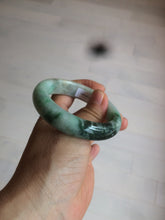 Load image into Gallery viewer, 52.3mm Certified 100% Natural type A sunny green/dark green deep forest Jadeite Jade bangle Deep in the forest AZ8-1651