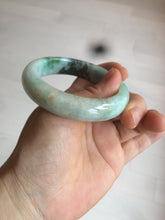 Load image into Gallery viewer, 52.3mm Certified 100% Natural type A sunny green/dark green deep forest Jadeite Jade bangle Deep in the forest AZ8-1651