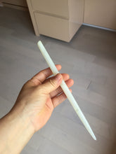 Load image into Gallery viewer, 20.5cm 100% Natural light green white Xiu Jade Serpentine oval style hairpin AW19