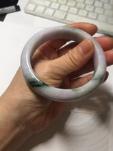 Load image into Gallery viewer, 57.7mm certified 100% natural Type A light green yellow purple(FU LOU SHOU) chubby jadeite jade bangle PA191-4761