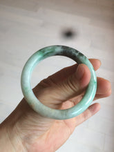 Load image into Gallery viewer, 52.3mm Certified 100% Natural type A sunny green/dark green deep forest Jadeite Jade bangle Deep in the forest AZ8-1651