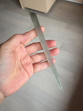 Load image into Gallery viewer, 16cm 100% Natural Icy Gray Black (灰冰) Flat Rectangle Xiu Jade (Serpentine) Hairpin AW70