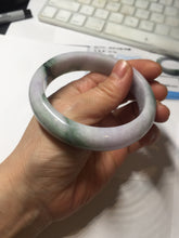 Load image into Gallery viewer, 57.7mm certified 100% natural Type A light green yellow purple(FU LOU SHOU) chubby jadeite jade bangle PA191-4761
