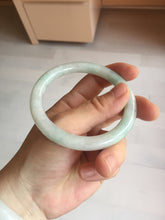 Load image into Gallery viewer, 57mm Certified type A 100% Natural sunny green/white round cut Jadeite bangle BN77-9819