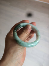 Load image into Gallery viewer, 52.3mm Certified 100% Natural type A sunny green/dark green deep forest Jadeite Jade bangle Deep in the forest AZ8-1651