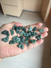 Load image into Gallery viewer, 100% Natural type A icy watery light dark green/blue/gray/black Guatemala Jadeite Jade butterfly pendant BP177