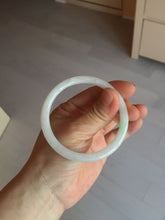 Load image into Gallery viewer, 54.5mm certified 100% natural Type A white/sunny green round cut jadeite jade bangle BL50-3524
