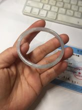 Load image into Gallery viewer, 50mm Certified Type A 100% Natural icy watery light purple green white slim Jadeite Jade bangle PJ55-2049