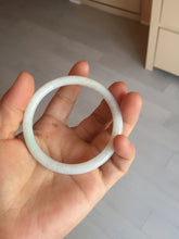 Load image into Gallery viewer, 54.5mm certified 100% natural Type A white/sunny green round cut jadeite jade bangle BL50-3524