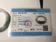 Load image into Gallery viewer, 55.2mm certified 100% natural Type A watermelon-rind green light purple Base jadeite bangle PA184-4754