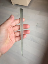 Load image into Gallery viewer, 16cm 100% Natural Icy Gray Black (灰冰) Flat Rectangle Xiu Jade (Serpentine) Hairpin AW70