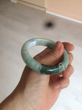 Load image into Gallery viewer, 52.3mm Certified 100% Natural type A sunny green/dark green deep forest Jadeite Jade bangle Deep in the forest AZ8-1651