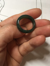 Load image into Gallery viewer, 3 pieces Type A 100% Natural dark green/black Jadeite Jade ring blessed melon(福瓜), rectangle safety bead pendants set BK133