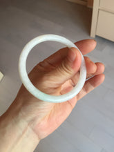 Load image into Gallery viewer, 54.5mm certified 100% natural Type A white/sunny green round cut jadeite jade bangle BL50-3524