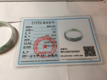 Load image into Gallery viewer, 50mm 100% natural type A sunny green light green gray jadeite bangle PB271-0997
