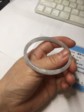 Load image into Gallery viewer, 50mm Certified Type A 100% Natural icy watery light purple green white slim Jadeite Jade bangle PJ55-2049