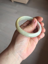 Load image into Gallery viewer, 52mm certified Type A 100% Natural yellow brown white Jadeite Jade bangle AU23-0242