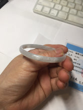 Load image into Gallery viewer, 50mm Certified Type A 100% Natural icy watery light purple green white slim Jadeite Jade bangle PJ55-2049