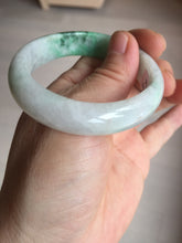 Load image into Gallery viewer, 47mm certified 100% natural Type A sunny green white oval jadeite jade bangle BP49-9340