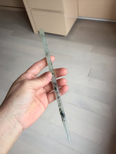 Load image into Gallery viewer, 22cm 100% Natural icy watery black dark green ink painting(水墨画) Xiu Jade (Serpentine) Hairpin AW71