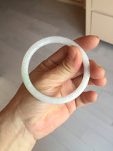 Load image into Gallery viewer, 54.5mm certified 100% natural Type A white/sunny green round cut jadeite jade bangle BL50-3524