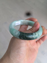 Load image into Gallery viewer, 52.3mm Certified 100% Natural type A sunny green/dark green deep forest Jadeite Jade bangle Deep in the forest AZ8-1651