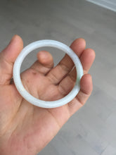 Load image into Gallery viewer, 54.5mm certified 100% natural Type A white/sunny green round cut jadeite jade bangle BL50-3524