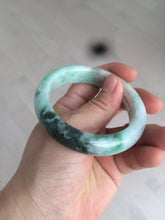 Load image into Gallery viewer, 52.3mm Certified 100% Natural type A sunny green/dark green deep forest Jadeite Jade bangle Deep in the forest AZ8-1651