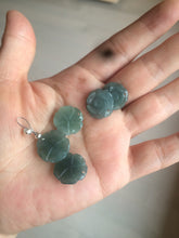 Load image into Gallery viewer, 100% Natural blue gray green Guatemala jadeite Jade flower pendant group BH61