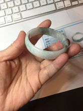Load image into Gallery viewer, 50mm 100% natural type A sunny green light green gray jadeite bangle PB271-0997